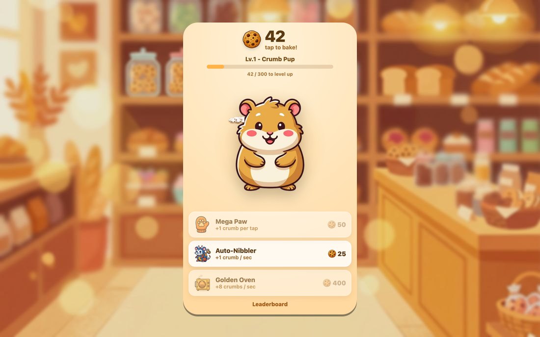 Cookie Critter - a game made with Makie