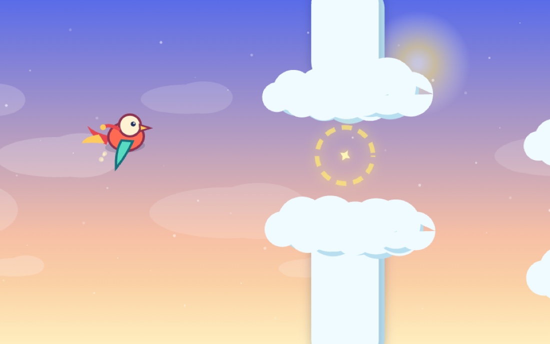 Sky Dodger - a game made with Makie