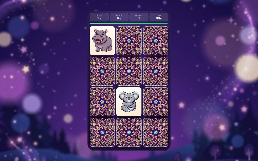 Emoji Match - a game made with Makie